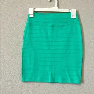 Vintage Forever 21 Mint Stretchy Pencil Mini Skirt Womens Size Medium